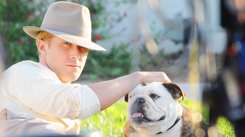 Illustration for article titled And Now A Retro Daydream Starring Ryan Gosling, Emma Stone & A Bulldog